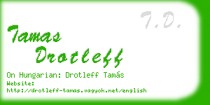 tamas drotleff business card